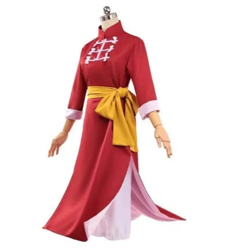 

Anime Kagura Cosplay Costume Red Cheongsam Head Ornament Halloween Carnival Party Adult COS Christmas Gift