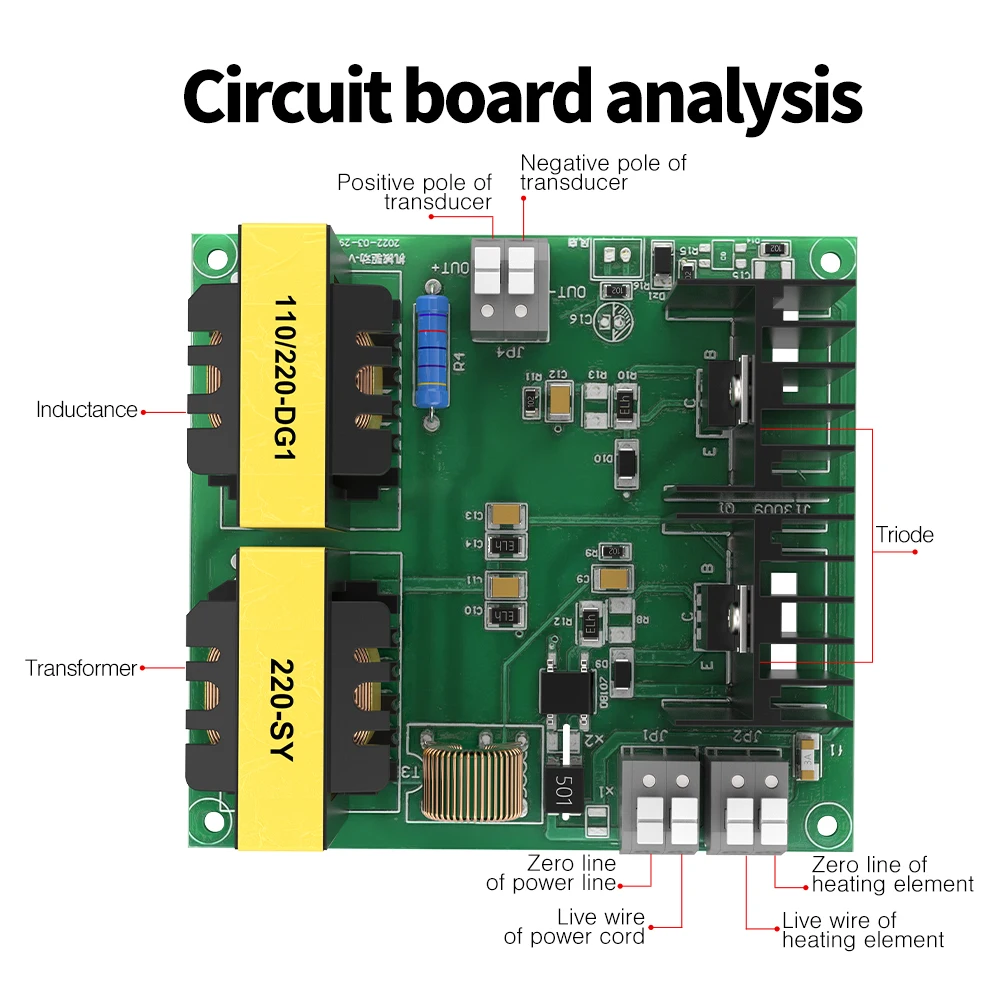 Granbo Original 40KHz Mechanical Drive Board 60W-180W 110V/220V Ultrasonic Cleaner PCB Kit