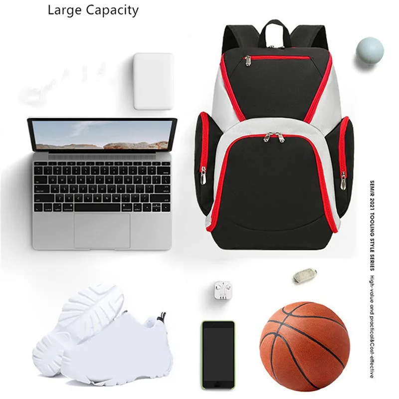 Football Backpack Carry Bag For Basketballs Fashion Waterproof Lightweight Sport Backpack Men Large Capacity School Bag Gym Bags