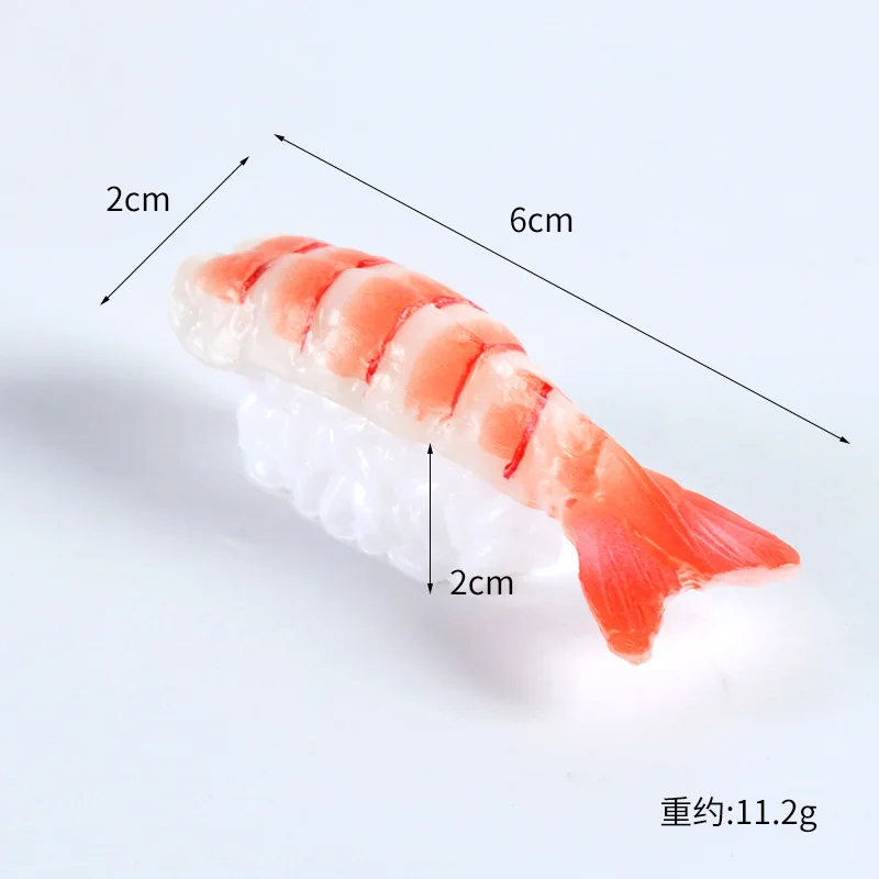 Fake Japanese Sushi Food Salmon Sushi Cuisine Rice Artificial Ball Shrimp Simulation Model Decoration Ornaments Home Decor