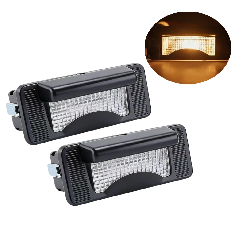 2PCS License Plate Light Set With Bulbs Yellow 3500K 9018200156  ﻿ For MERCEDES For Sprinter For W901 W902 W903 W904 1995-2006