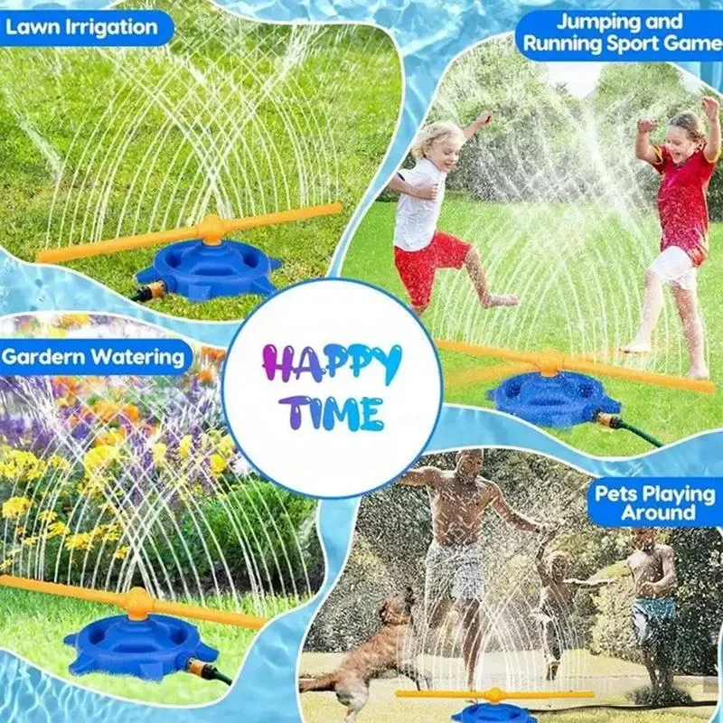 360 องศาสเปรย์น้ํา Sprinkler หมุนเด็กของเล่นกลางแจ้ง Backyard Garden น้ําเกม YARD Splashing Sprinkler Home Bath ของเล่น