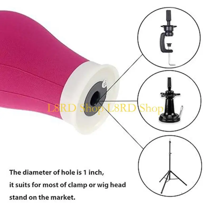 L8RD Mannequin Head Stand With Pinning Feature For Secure Styling Base Holder