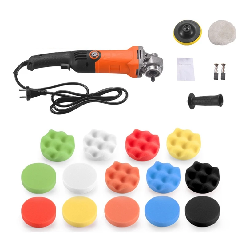 Electric Car Polisher Machine Track Auto Sanding Polishing Machine Plastic+Metal Waxing Machine Tool EU PLUG