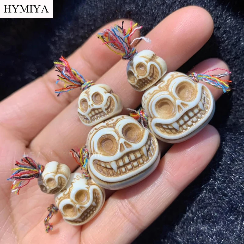 

Тибетские бусины гуру ручной работы, Букхорн Шамшана, Адчитаты, буддийский скелет, трехсторонняя бусина, сделай сам, фурнитура для ювелирных изделий