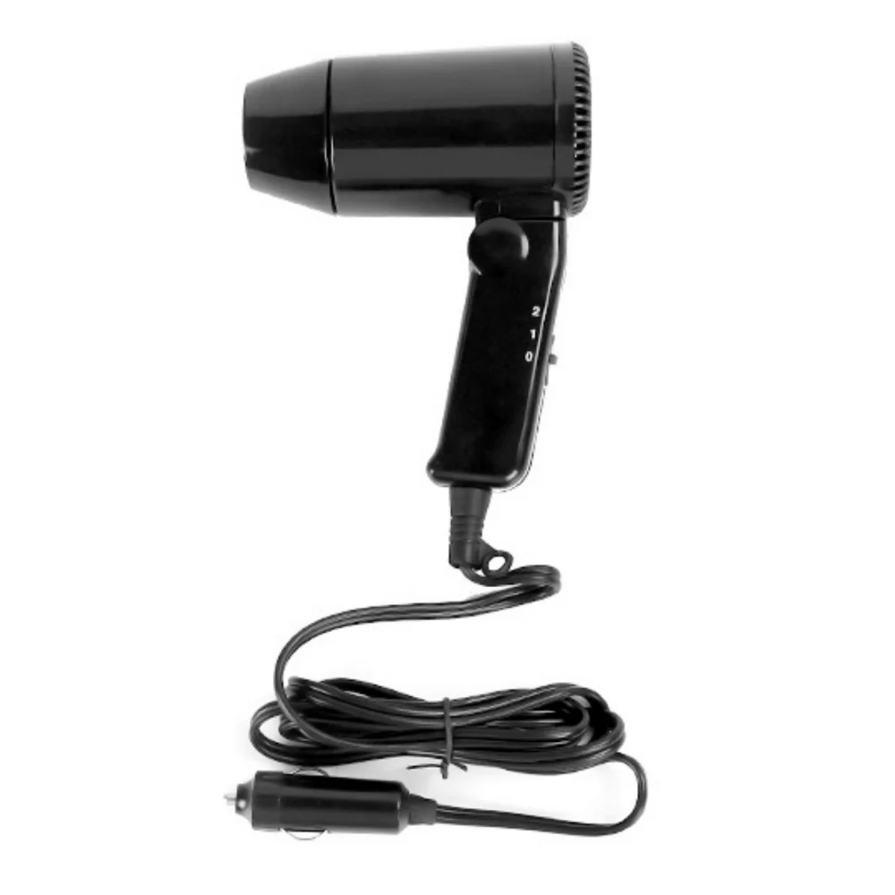 

Portable 12V Car-styling Hair Dryer Hot Cold Folding Blower Window Defroster Adjustable wind speed Low noise Universal HairDryer