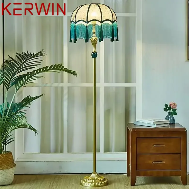 KERWIN European Floor Lamp American Retro French Tassel Living Room Bedroom  Villa Sofa Edge Originality Home Furnishings