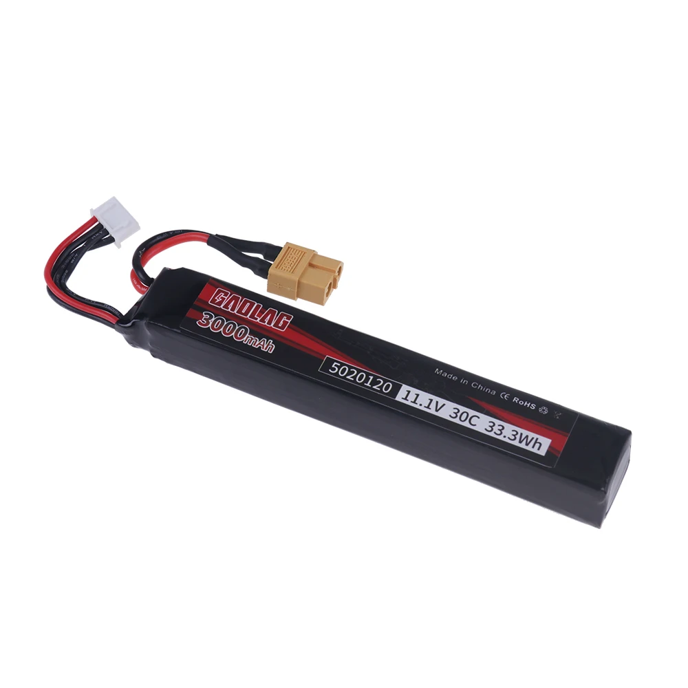 3s 11.1V 3000mAh 30C 5020120 Lipo Battery for Airsoft BB Air Pistol Electric Toys Guns RC Parts