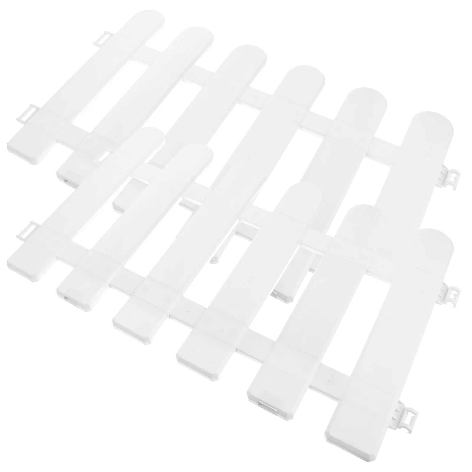 

2 pcs White Plastic Fence Durable Reusable Waterproof Beautiful Courtyard Landscape Decoration Fencing Border