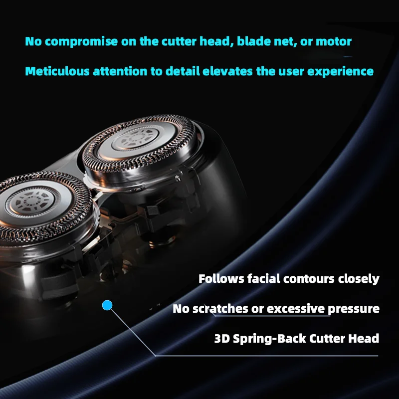 PHILIPS Electric Shaver S891/05 Men's Rechargeable Portable Fast Shave Razor Double 3D Floating Cutter Head Beard Trimmer