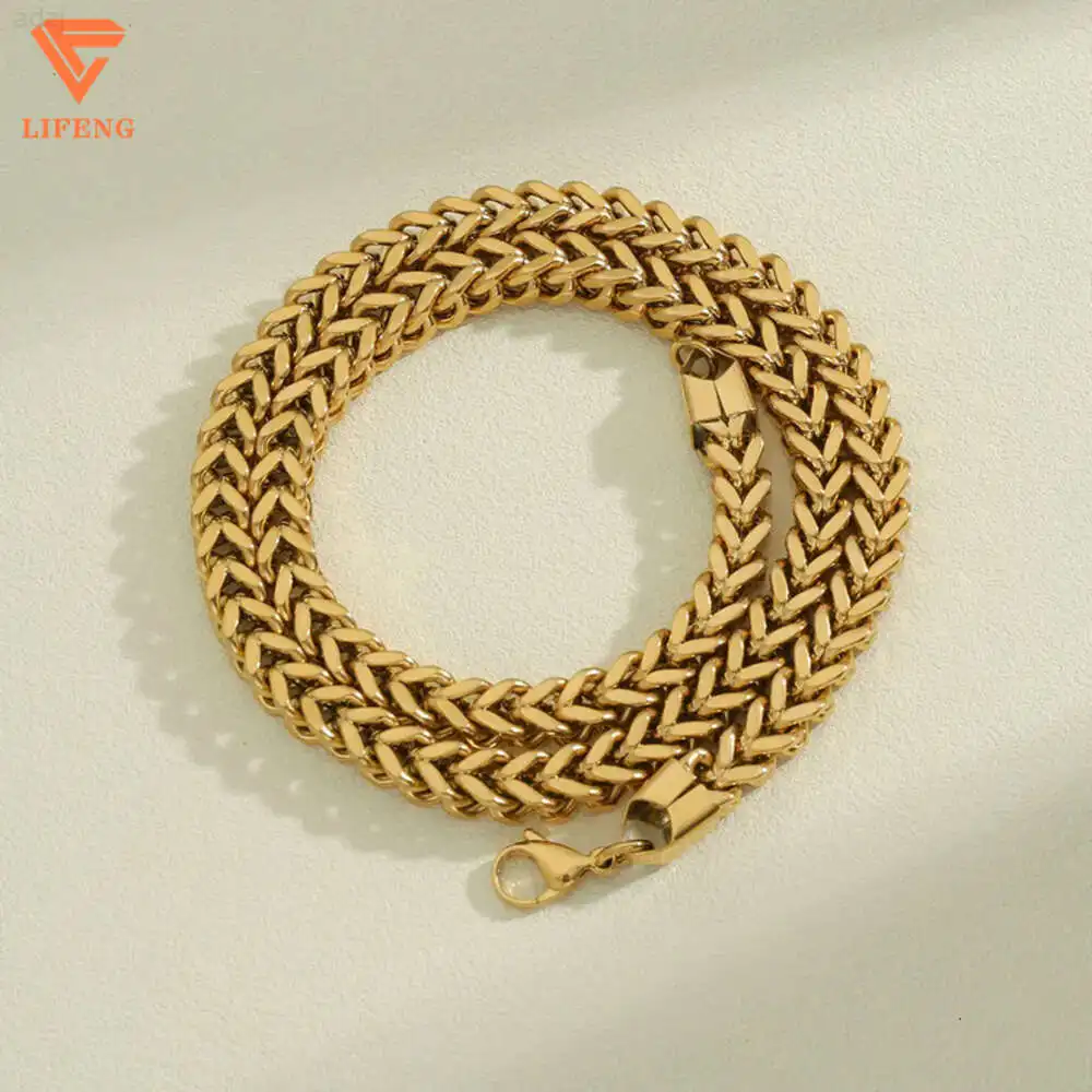 Wholesale New Arrival Fashion Jewelry 925 Sterling Silver High Quality 4/6/8mm Hiphop Mens Gold Plated Necklace Franco Chain