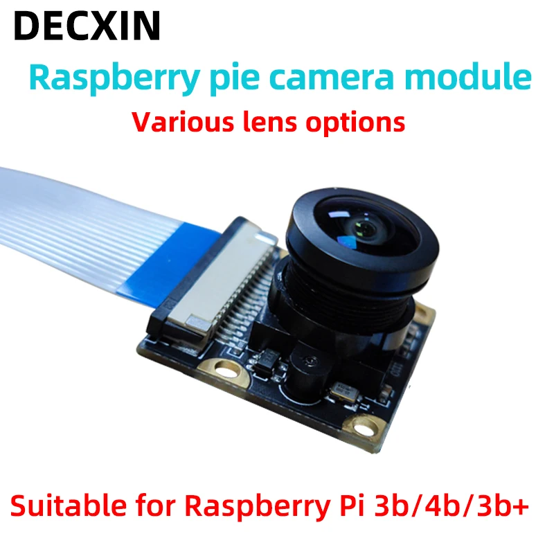 

OV5647 Camera Module for Raspberry Pi 3B 4B 3B+ Adjustable Focus HD 5 Million Pixel 120 130 160 Degree 3.6MM