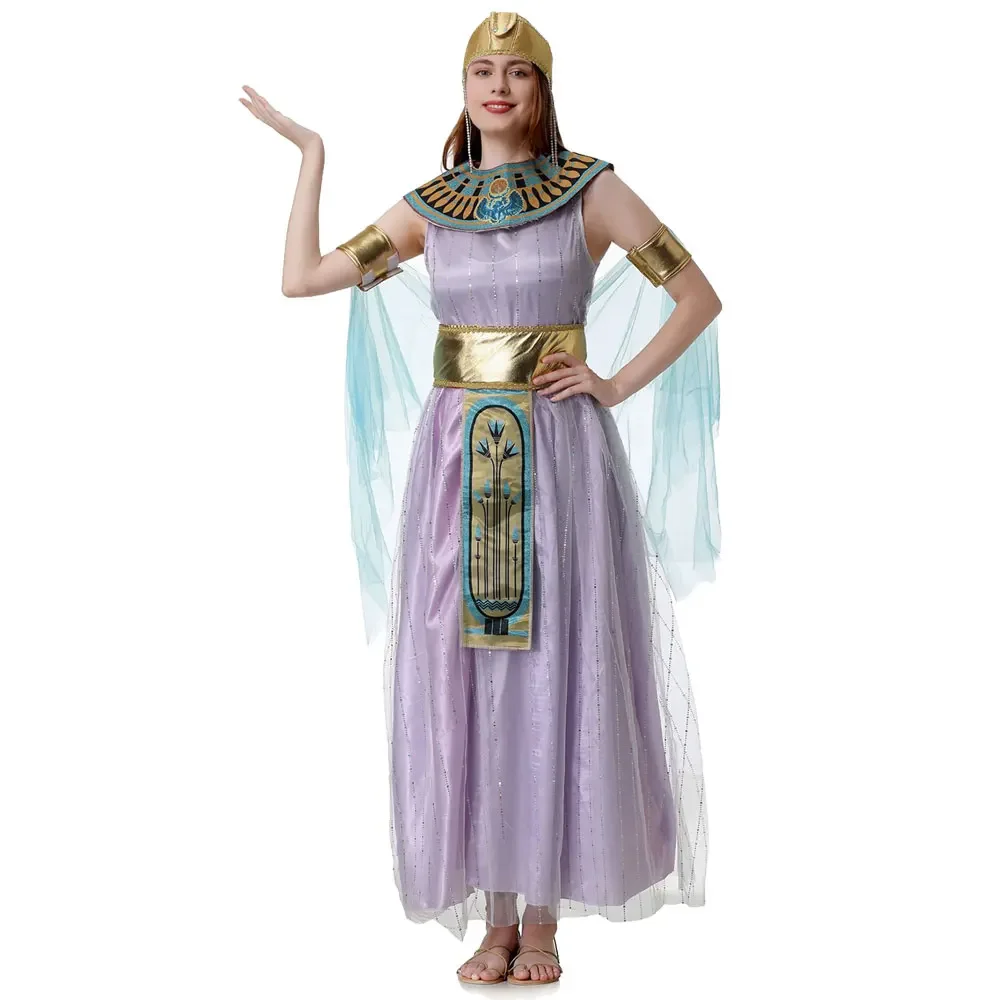 Halloween Vrouwen Egyptische Farao Cleopatra Koningin Cosplay Kostuums Godin Cleopatra Koningin Rolspel Feest Verkleedkleding