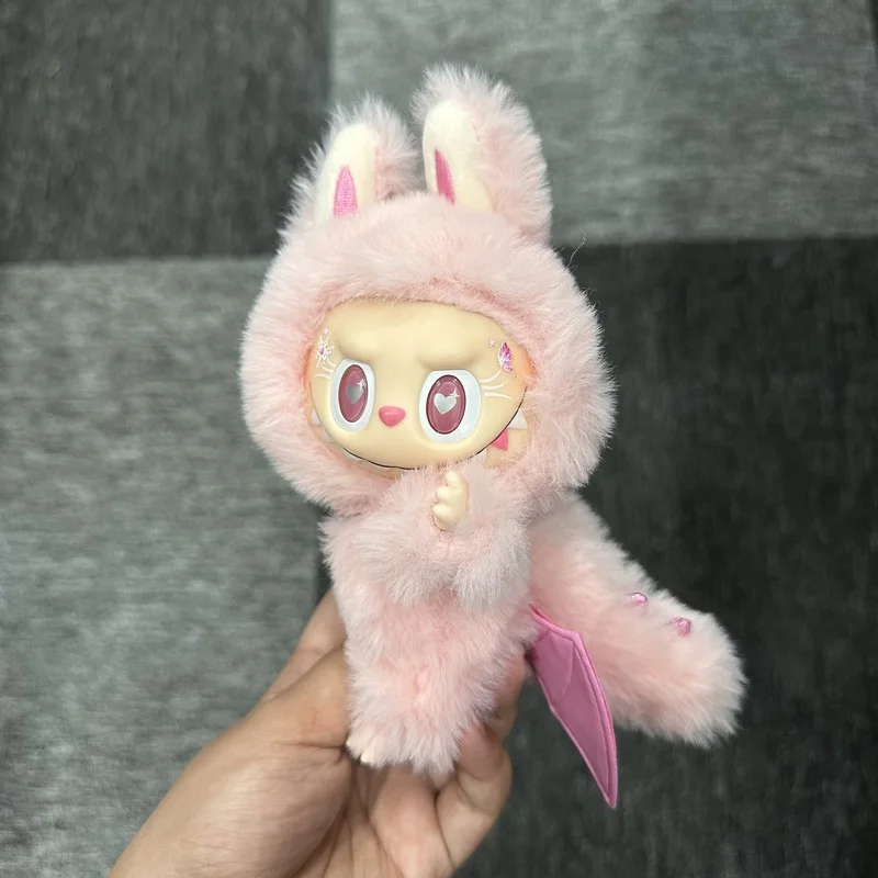 

New Arrival 17cm Monster Labubu Series Zimomo Angel Pink heartbeat Vinyl Creative Change Dolls Toys Gifts Cute Pendant Blind Box