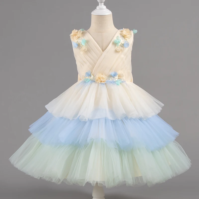 Dress for Children Girls Christmas Wedding Lace 1st Birthday Party Dress for Kids Toddler Children Formal Evening Costume view 6