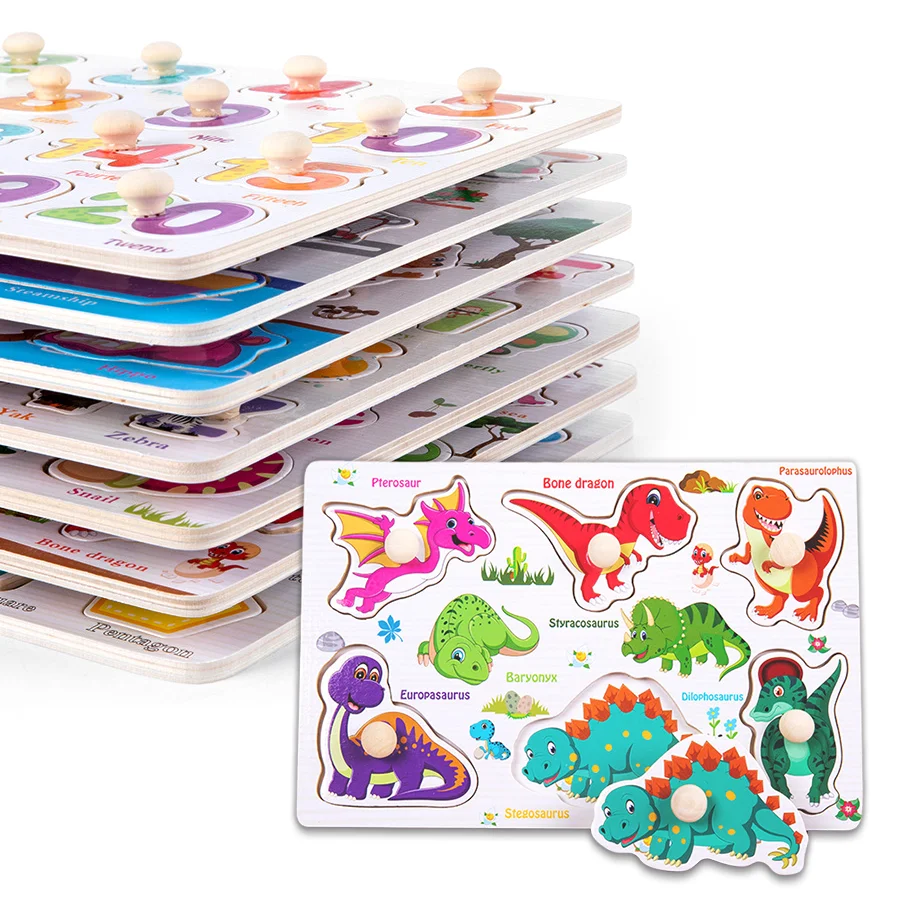 1pc Wooden Puzzle, Sturdy Density Board Pegged Jigsaw for Logic Learning, Desktop Brain Game for Hobby Use XJM