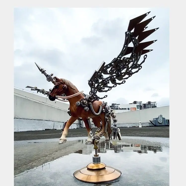 Unicorn two-dimensional figure toy DIY metal hand-assembled model creative holiday gifts
