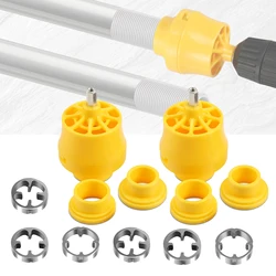 PVC Thread Maker Tools for Electric Drill Threader Plumbing Tool with 1/2, 3/4,1 Inch Dies Pipe Reusable Pipe Round Die Set