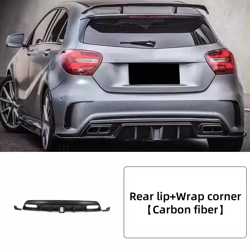 Carbon fiber Front lip for Mercedes-Benz A-class A45 W176 2014-2019 modified Auto small surround Front shovel Car Accessories