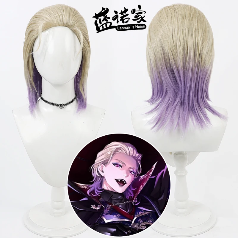 

Twisted Wonderland Vil Rook Epel Cos, парик для косплея, реквизит для Хэллоуина, карнавала, синтетические волосы, термостойкое волокно + шапочка для парика