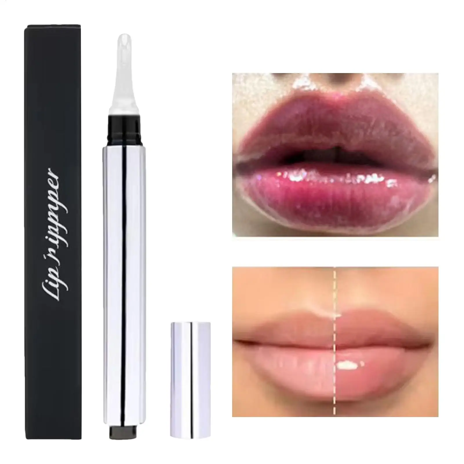 Lip Plumper Makeup Base Lip Plumper Oil 10ml Long-Lasting Glossy Hydrating Face Cosmetics for Travel School Beach Trip Dating