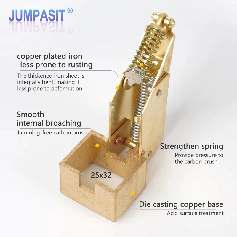 Jumpasit L Shape DC Motor Grounding Brush Holder for High-Pressure Steam Turbine 16x25 16x32 20x25 20x32 25x32