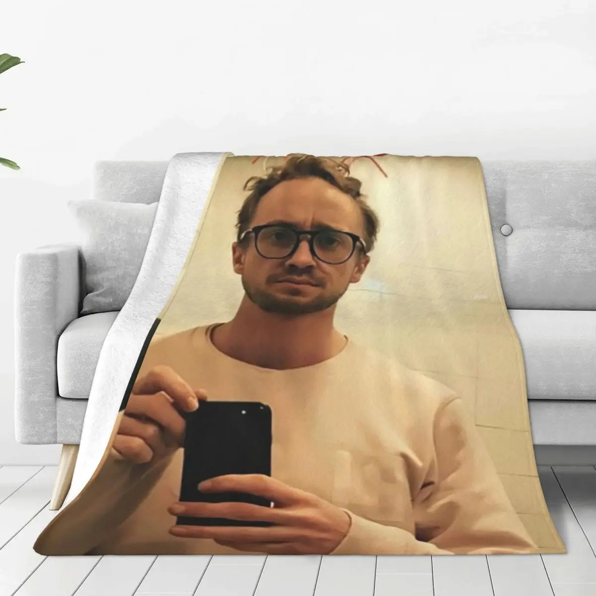 Tom Felton Blanket Blanket Fleece Portable Sofa Throw Blankets For Couch Bedding Travel Throws Bedspread Quilt