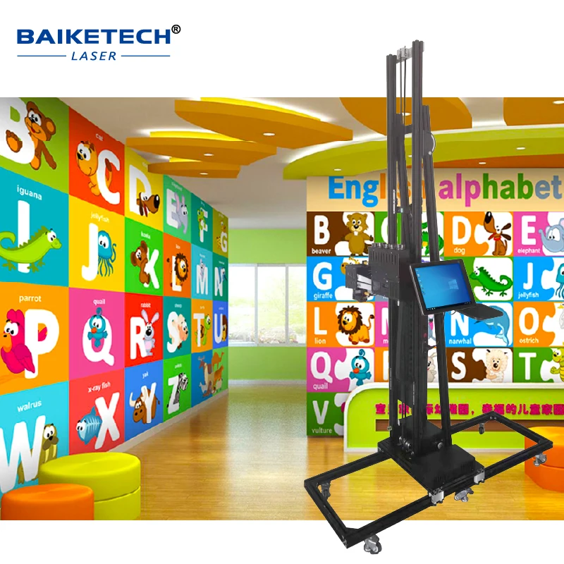 TH-UV700P Factory 3D UV طابعة نافثة للحبر جدارية عمودية طابعة جدارية داخلية وخارجية مع 3 رأس طباعة DX10