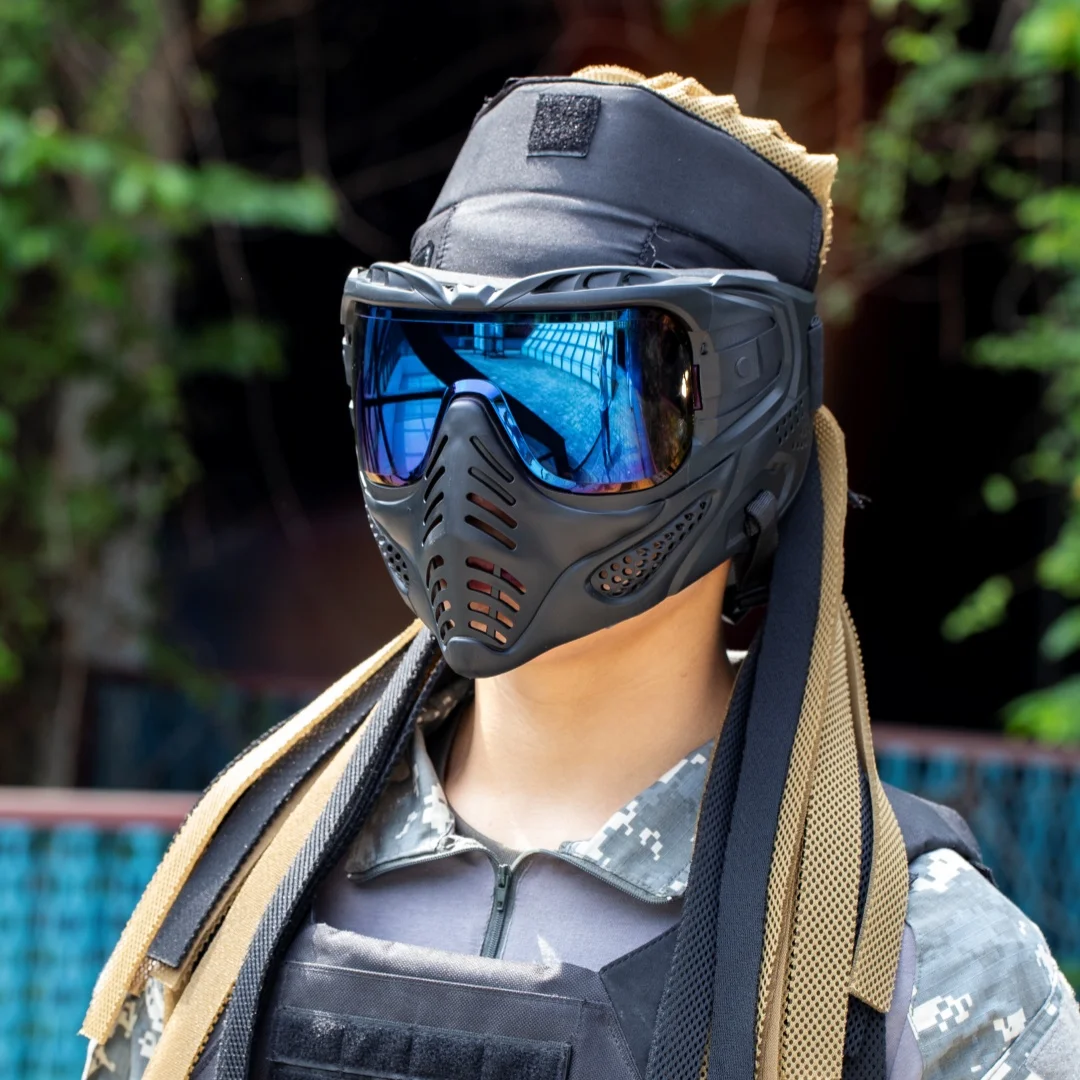 قناع وجه كامل للدراجات النارية، نظارات مقاومة للرياح، نظارات ركوب الخيل الرياضية الخارجية للهالوين، الألعاب، CS التكتيكية الادسنس #3