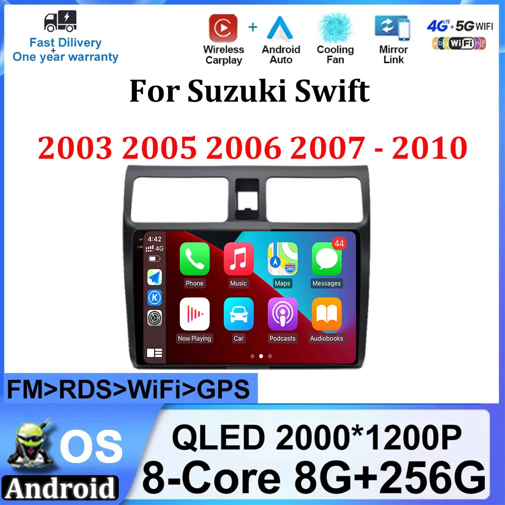 Android OS for Suzuki Swift 2003 2005 2006 2007 - 2010 Car Multimedia Video Autoradio Player GPS Navigation Wireless Carplay