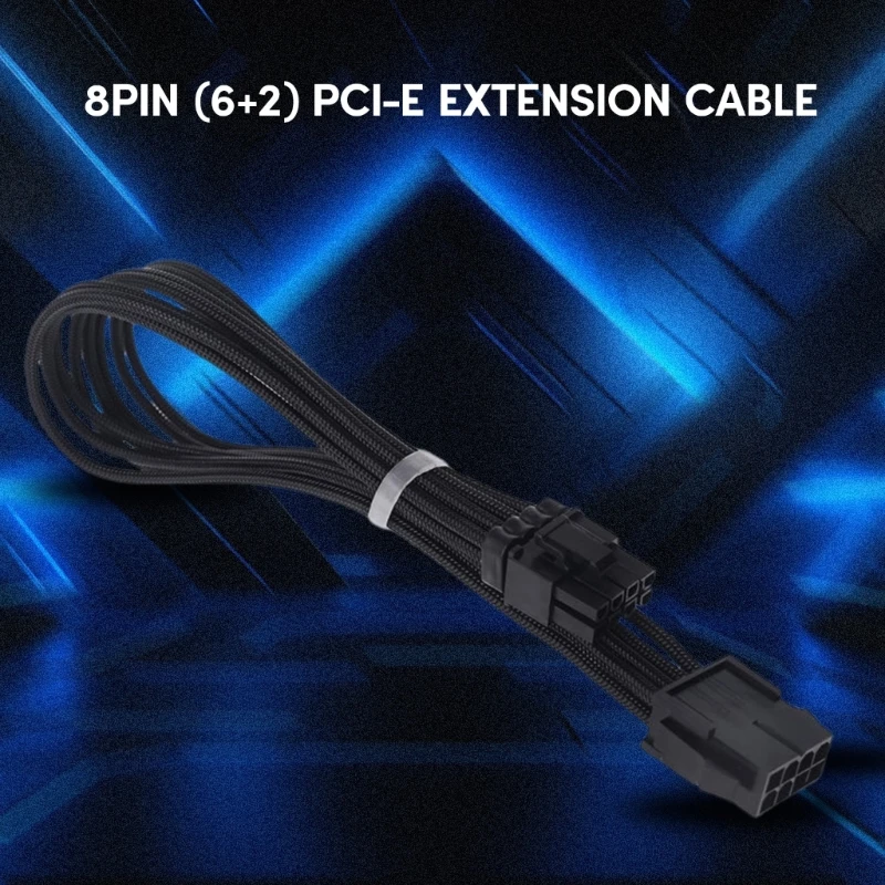 PCIe 8Pin to 8Pin (6+2) PCIe Graphics Video Card Power Extension Cable 18AWG