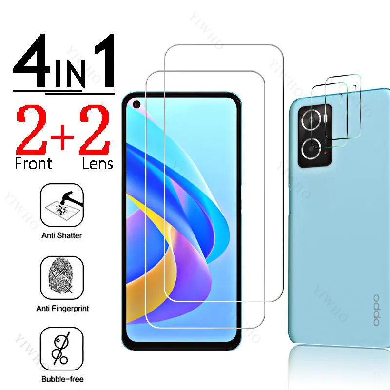 6IN1 Full Cover Glass for Oppo A76 Fingerprint Unlock for Oppo A 76 CPH2375 6.56