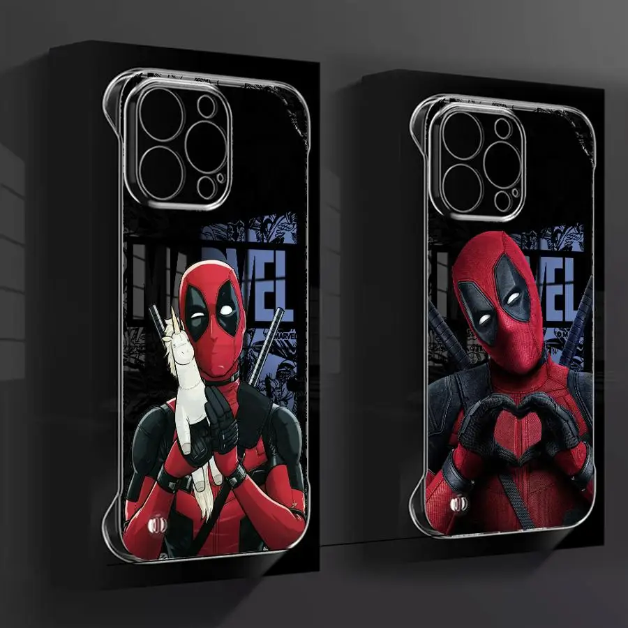 Marvel Funny Comic Deadpool Phone Case for Apple iPhone 15 16 Pro Max 13 14 Plus 12 11 Pro plus Matte