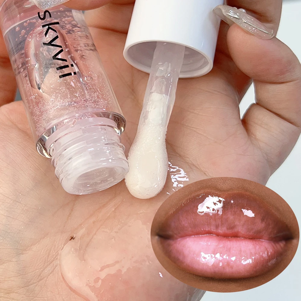 Waterproof Clear Lip Gloss Crystal Jelly Moisturizing Lip Oil Lasting No Sticky Sexy Plumping Lipstick Korean Makeup Cosmetics