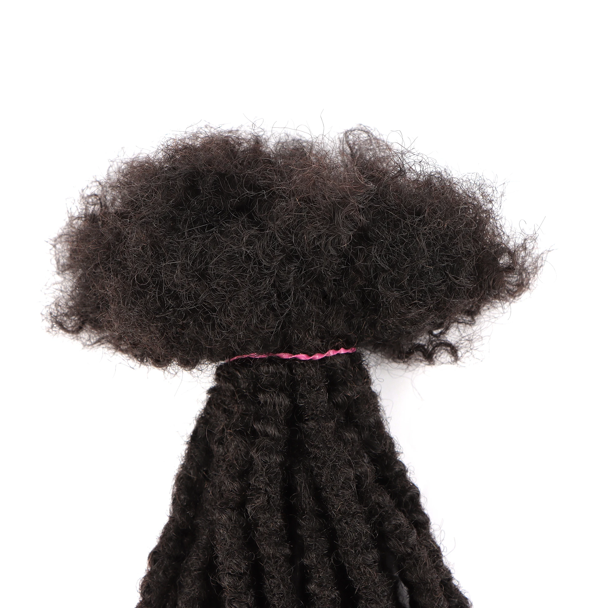 AHVAST محكم Locs تمديد شعر بشري طبيعي ملحقات Dreadlock أسود طبيعي 0.6 سنتيمتر 0.8 سنتيمتر الكروشيه Loxs