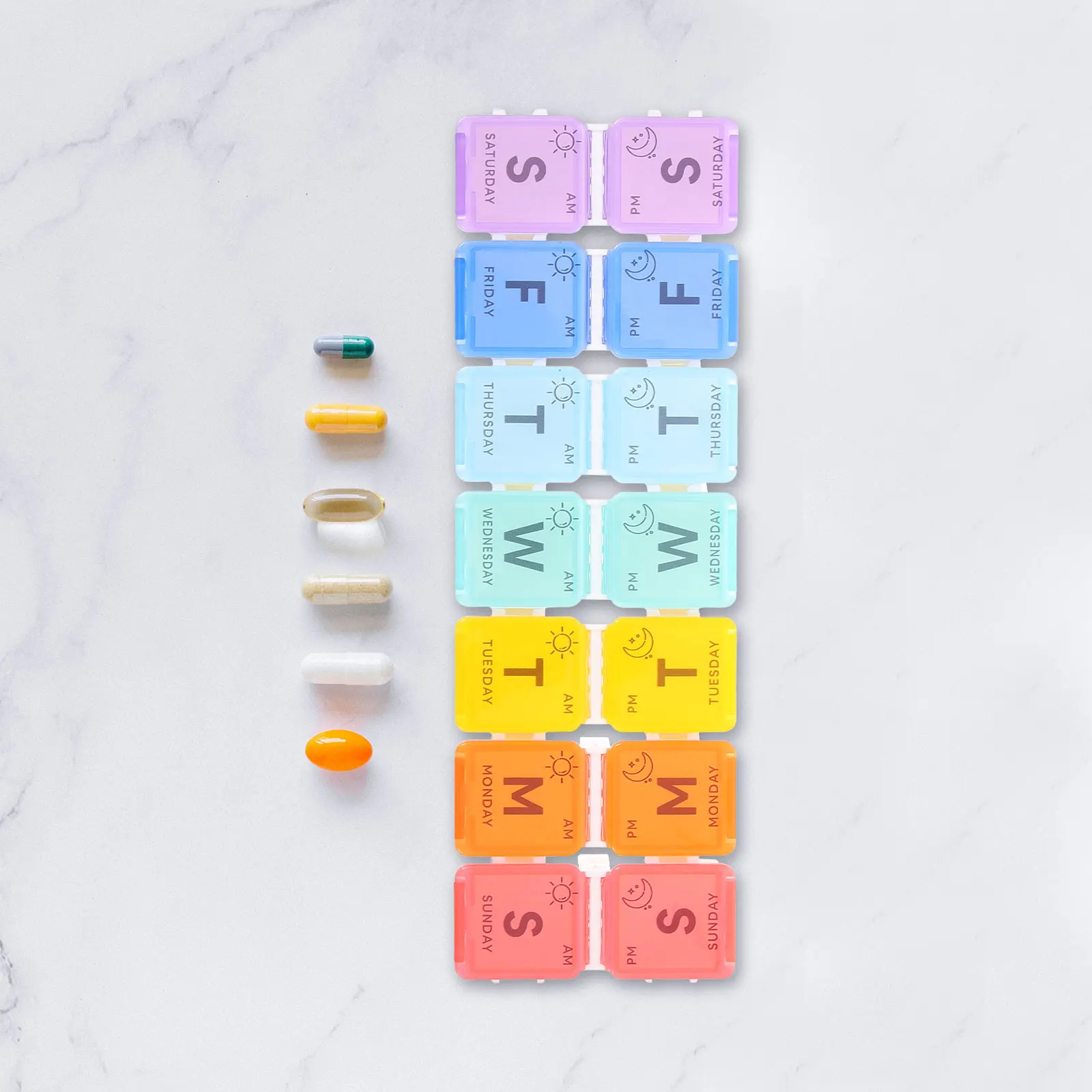 

Sealed Compartment Travel Organizer Plastic Medicine Storage Box Reusable Portable Small Cases Earplug Holder Vitamin Dispenser