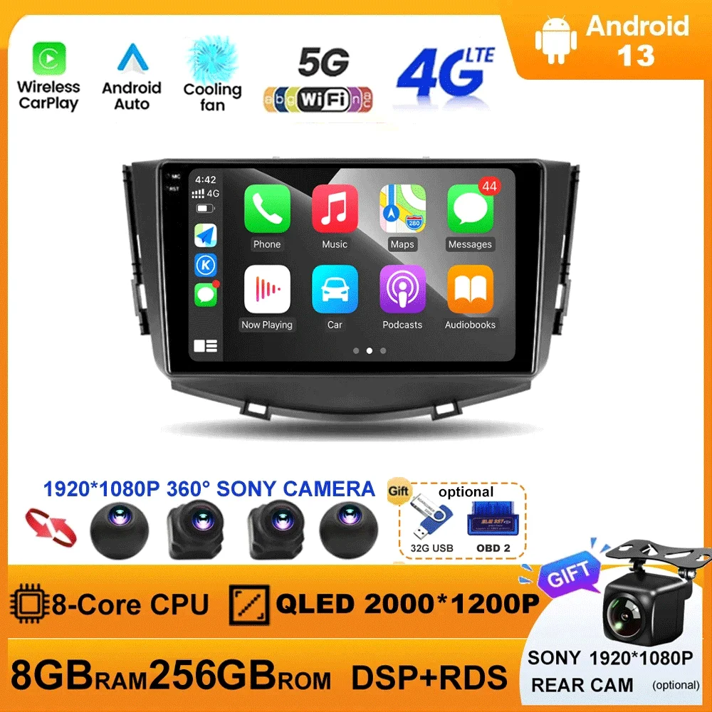 

Android 13 For Lifan X60 2012 - 2016 Car Radio Multimedia Video Player Navigation Stereo GPS DSP RDS TB No 2din 2 Din DVD