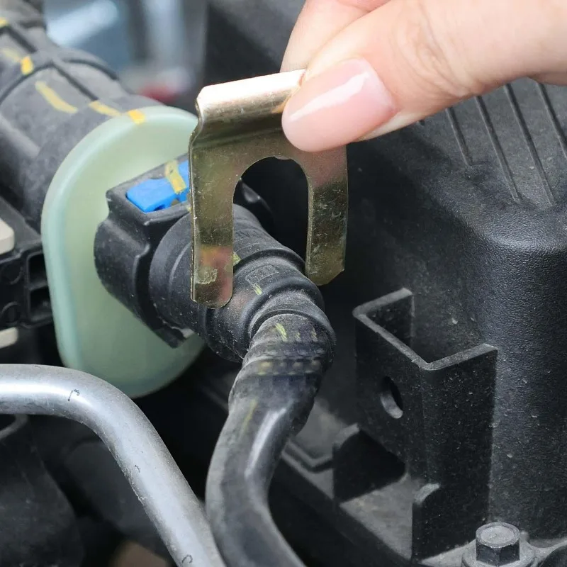 Car U-shaped Clips Automotive Brakes Hose Clips Set Metal Brake Line Holders Brakes Hose Clamps Brake Hose Brackets 4pcs/set