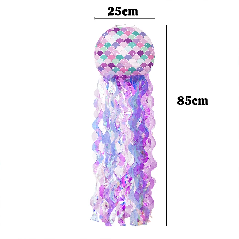 Mermaid Party Decorations Litte Mermaid Jellyfish Paper Lantern Under the Sea Party Decor Girl Babyshower Mermaid Birthday Decor