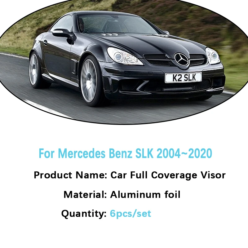 Car Windows Full Coverage Sunshades For Mercedes Benz SLK R171 R172 2004~2018 2019 2020 Auto Windshield Shaby Visor Accessories