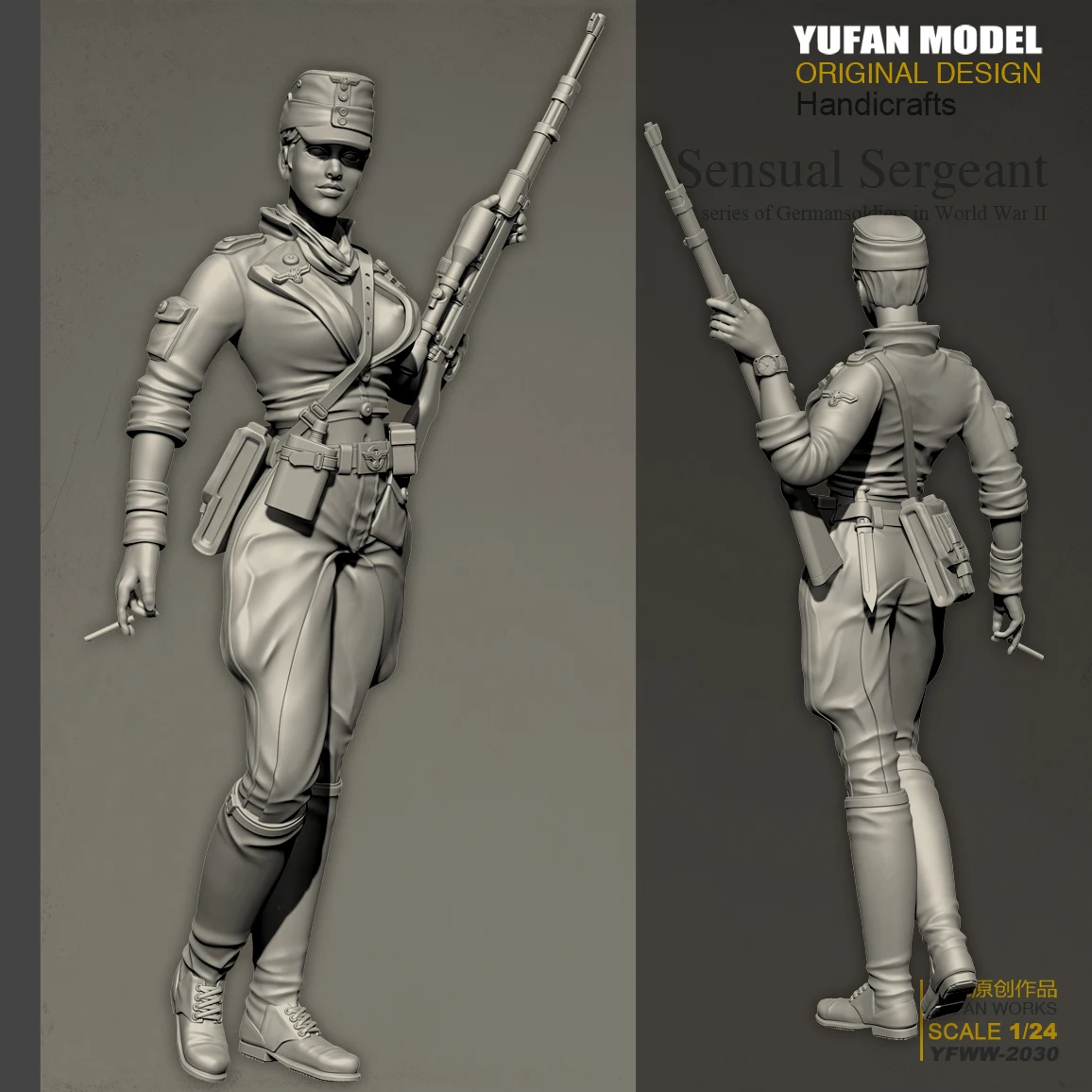 YUFAN Model 1/24 Resin Kits  sexy female DIY figure self-assembled (75mm) YFWW-2030