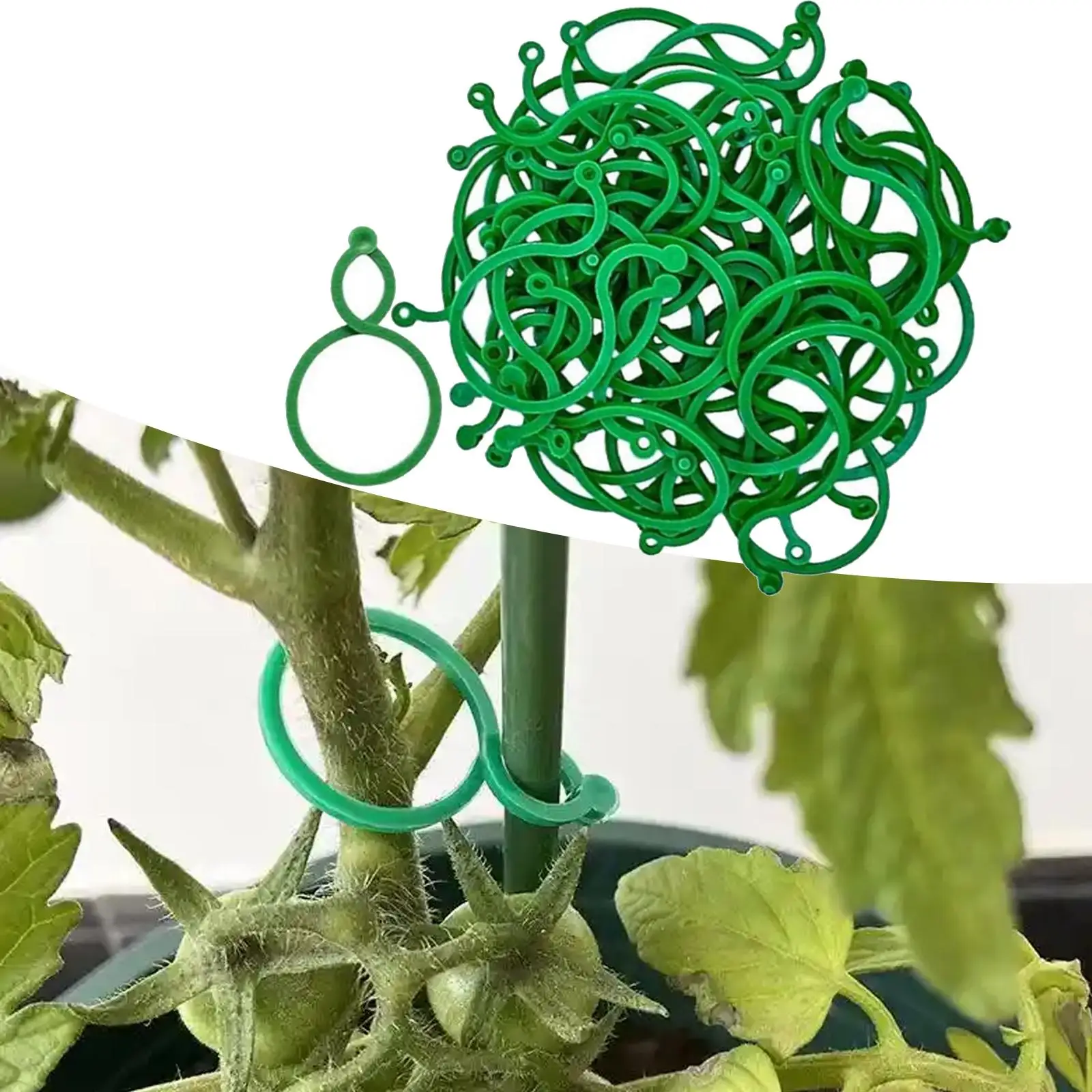 

500 Pieces Climbing Plant Clips Flower Support Clips Accessories Lightweight Portable Vine Trellis Cages Clamps for Outdoor