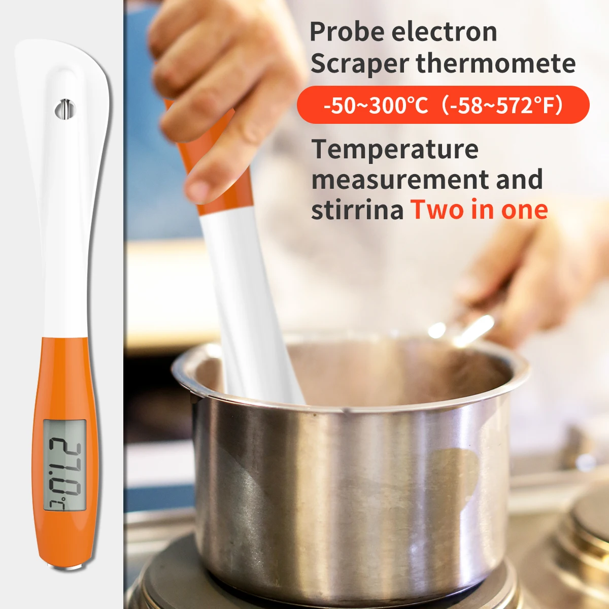 Digital Candy Spatula with Thermometer Confectionery/Sugar/Candy Thermometer Meat Cake Milk Thermometer Tool