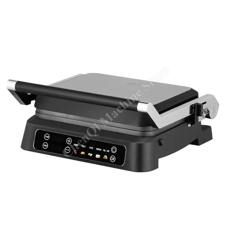 Máquina de bife para café da manhã, cortador de bife, fritura, cozimento doméstico, placa de churrasco teppanyaki integrada, bife de carne assado