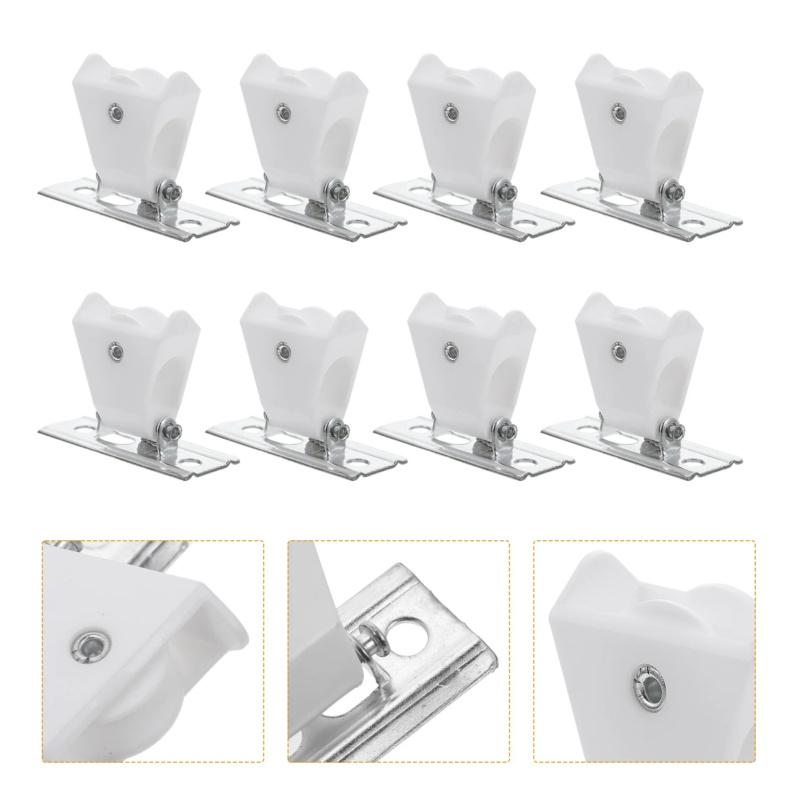 8 Pcs Shutter Pulley Retainer Holder Drapes Blinds Track for Cloth Curtain Replaceable Cord Lock Venetian Fitting