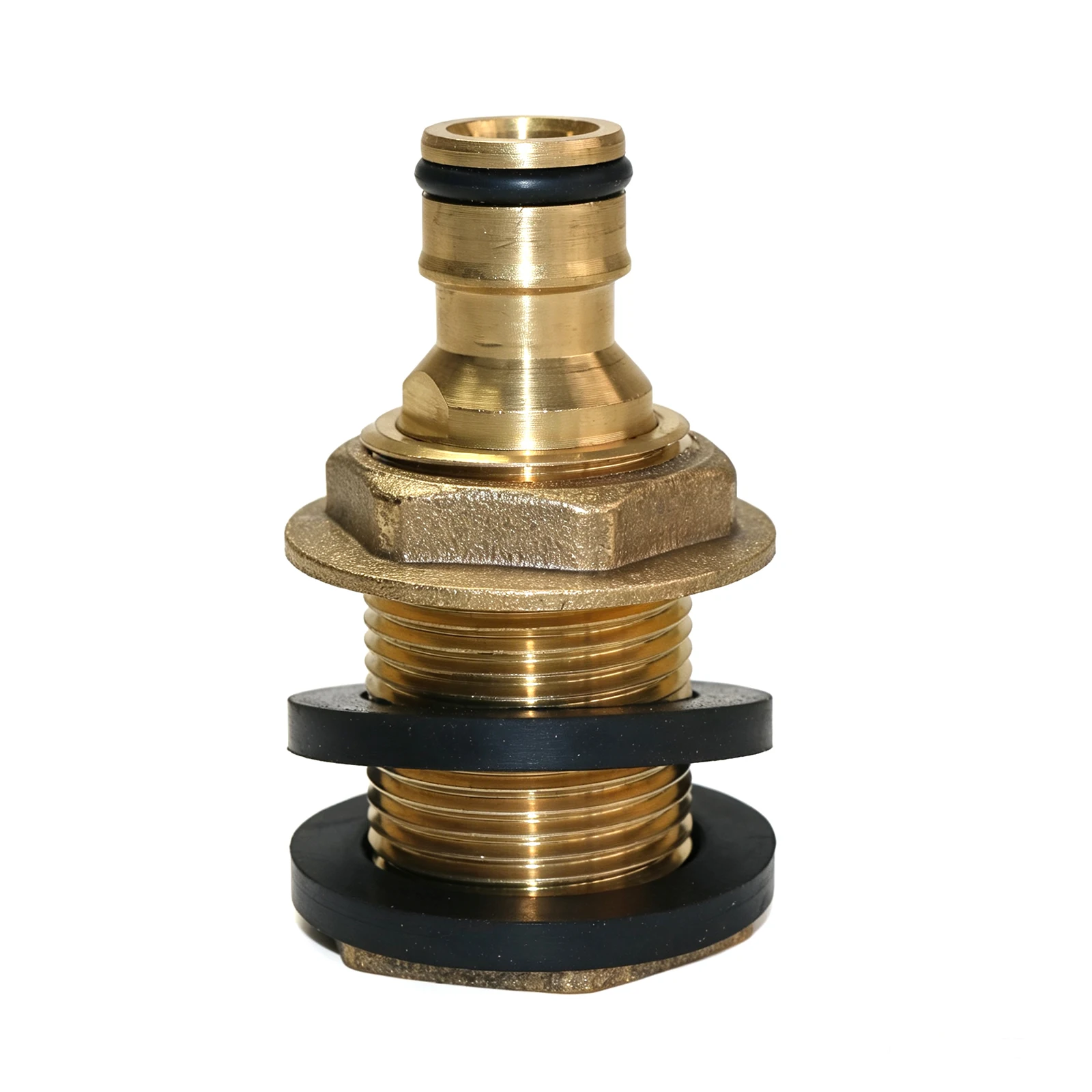 1Pc Brass Water Tank Bulkhead Pipe Joints OD 3/4'' ID 1/2'' Male X Female Fish Tank Aquarium Connector Leak-Proof