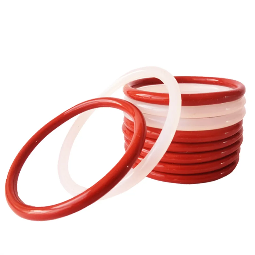 Red VMQ Silicone Ring Gasket CS 2mm OD 22~30mm O Ring Rubber Seal Pressure Cooker O-ring High Temperature Gasket Junta Tórica