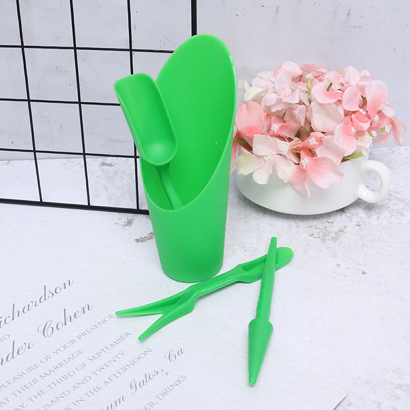 4Pcs Sowing Succulents Transplant Seedlings Planted Tool Bonsai Fertilizer Drilling Device Garden Planter Kit DIY Accessories