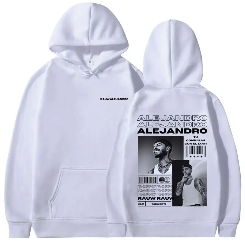 Singer Rauw Alejandro Todo De Ti Album Print Hoodie Man Fashion Vintage Streetwear Men Hip Hop Oversized Sweatshirt Male Hoodies