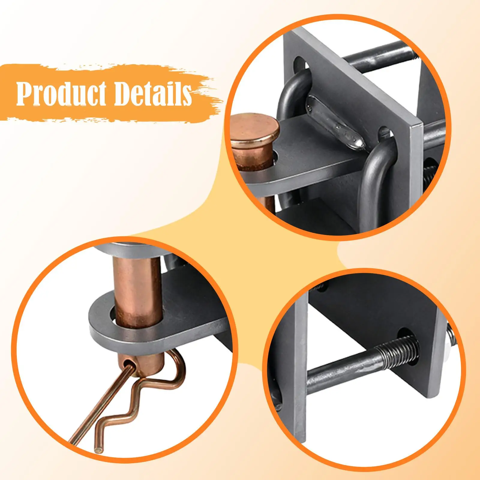 Uniwersalny hak holowniczy, mocne stalowe akcesorium do trójkołowców elektrycznych i motocykli.